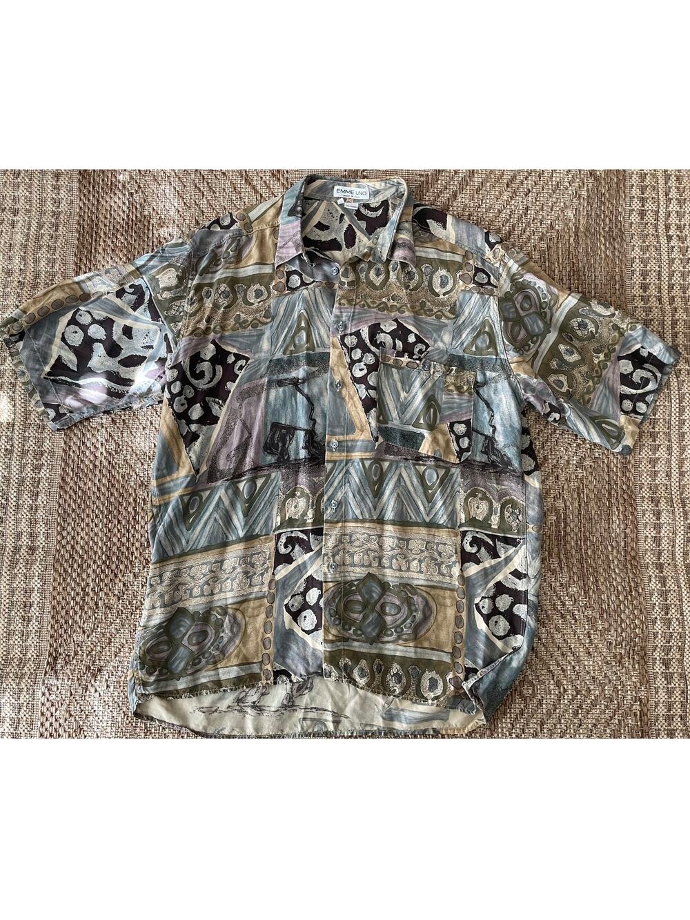 90s Emme Uno Made In Italy bold Print SZ Large